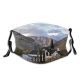 yanfind Highland Natural Wilderness Landscape Mountain Sky Home Classic Valley Landforms Farm Farmstead Dust Washable Reusable Filter and Reusable Mouth Warm Windproof Cotton Face