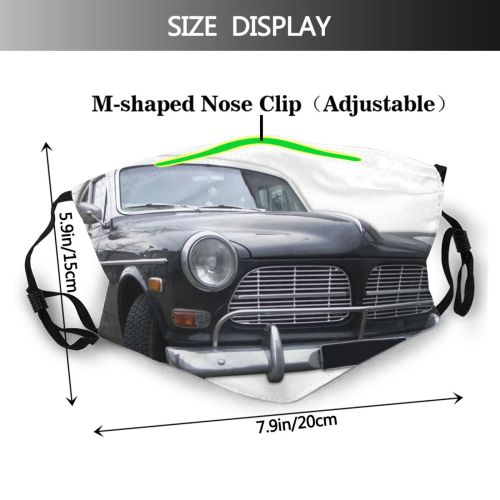 yanfind Old Cars Vehicle Car Amazon Coupé Volvo Classic Classic Renovated Automobile Vintage Dust Washable Reusable Filter and Reusable Mouth Warm Windproof Cotton Face