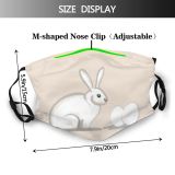 yanfind Pet Rabbit Beige Bunny Cute Spring Easter Happy Dust Washable Reusable Filter and Reusable Mouth Warm Windproof Cotton Face