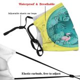 yanfind Carve Rainforest Flora Plant Origami Tropical Wildlife Branch Monstera Leaves Design Couple Dust Washable Reusable Filter and Reusable Mouth Warm Windproof Cotton Face
