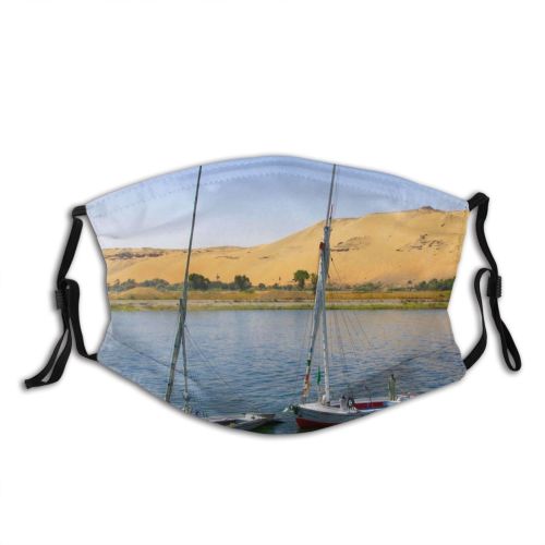 yanfind District Watercraft Transportation Sailboat Sail Sky River Vehicle Nil Lake Boat Egypt Dust Washable Reusable Filter and Reusable Mouth Warm Windproof Cotton Face