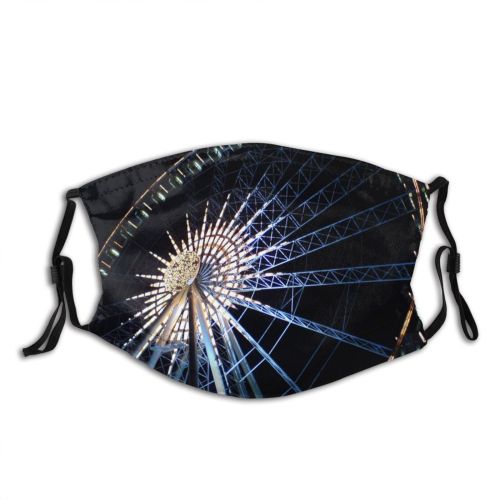 yanfind Night Tourist Amusement Fun Bangkok Lumbini Ferris Night Ride System Recreation Wheel Dust Washable Reusable Filter and Reusable Mouth Warm Windproof Cotton Face