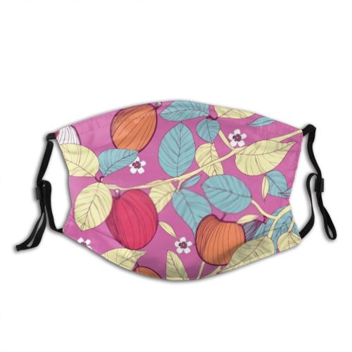 yanfind Abstract Plum Cute Seamless Trendy Berry Ornamental Elegance Vintage Eps Artistic Design Dust Washable Reusable Filter and Reusable Mouth Warm Windproof Cotton Face