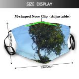 yanfind Striking Clear Sky Plant Sky Tree Tree Plant Branch Grass California Road Dust Washable Reusable Filter and Reusable Mouth Warm Windproof Cotton Face