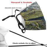 yanfind Lake Daylight Hike Mountain Explore Rock Scenery Mountains Grass Valley Snow Outdoors Dust Washable Reusable Filter and Reusable Mouth Warm Windproof Cotton Face