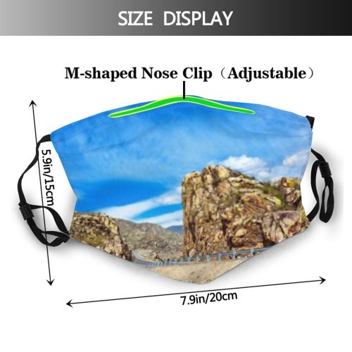 yanfind Boma Steppe Semi Rock Mountains Trip Road Car Areas R Seasons District Dust Washable Reusable Filter and Reusable Mouth Warm Windproof Cotton Face