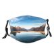 yanfind Lake Daylight Dawn Forest Clouds Scenery Mountains Trees Outdoors Sky Lakeside Dusk Dust Washable Reusable Filter and Reusable Mouth Warm Windproof Cotton Face
