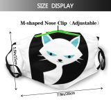 yanfind Isolated Free Artwork Cat Cute Design Face Pet Art Retro Freehand Drawn Dust Washable Reusable Filter and Reusable Mouth Warm Windproof Cotton Face