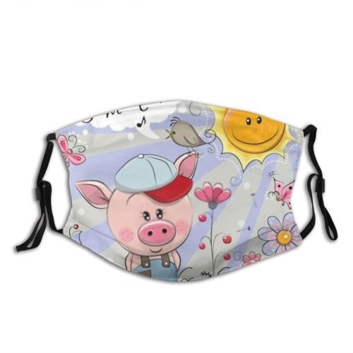 yanfind Happiness Bird Cute Smiling Childbirth Cap Cartoons Cheerful Child Flowers Dandelion Cloud Dust Washable Reusable Filter and Reusable Mouth Warm Windproof Cotton Face