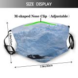 yanfind Winter Glaciar Cap Polar Argentina Ice Ocean Ice Iceberg Ocean Glacial Lake Dust Washable Reusable Filter and Reusable Mouth Warm Windproof Cotton Face