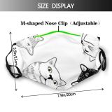 yanfind Isolated Cat Cute Design Pet Art Fun Drawn Happy Funny Kitten Cartoon Dust Washable Reusable Filter and Reusable Mouth Warm Windproof Cotton Face