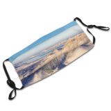 yanfind Europe Marram Grass Landscape Sand Tranquility Scene Snow Sky Beach Space Tranquil Dust Washable Reusable Filter and Reusable Mouth Warm Windproof Cotton Face