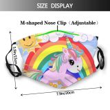 yanfind Abstract Rainbow Lovely Mane Cute Fantasy Colorful Inspiration Meadow Magic Cloud Baby Dust Washable Reusable Filter and Reusable Mouth Warm Windproof Cotton Face
