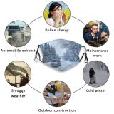 yanfind Ice Transport Frost Snowdrift Shot Landscape Wheel Trip Door Frozen Wide Winding Dust Washable Reusable Filter and Reusable Mouth Warm Windproof Cotton Face