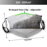 yanfind Winter Winter Natural Atmospheric Landscape Sky Ice Snow Shore Tree Frost Lake Dust Washable Reusable Filter and Reusable Mouth Warm Windproof Cotton Face