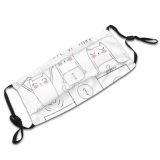 yanfind Competition Happiness Meditation Life Give Cat Game Cute Office Professional Slogan Victory Dust Washable Reusable Filter and Reusable Mouth Warm Windproof Cotton Face