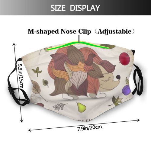 yanfind Isolated Plum Needle Little Cute Mushroom Autumn Art Leaf Forest Pear Leaves Dust Washable Reusable Filter and Reusable Mouth Warm Windproof Cotton Face