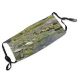 yanfind Coast Coastline Watercourse Beach Highland Sky Scotland Grass Rock Grass Castle Algae Dust Washable Reusable Filter and Reusable Mouth Warm Windproof Cotton Face