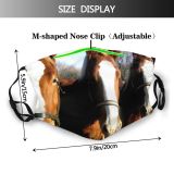 yanfind Ranch Vertebrate Mare Mustang Horse Sorrel Herd Mare Horses Snout Horse Belgium Dust Washable Reusable Filter and Reusable Mouth Warm Windproof Cotton Face