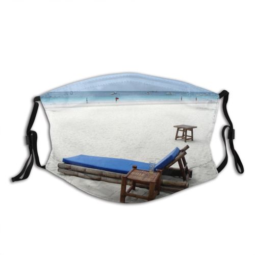 yanfind Furniture Beach Table Ocean Beach Sky Vacation Ocean Outdoor Sand Furniture Boracay Dust Washable Reusable Filter and Reusable Mouth Warm Windproof Cotton Face