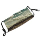 yanfind Idyllic Mountain Clouds Tranquil Scenery Mountains Outdoors Sky Peaceful Range Landscape Scenic Dust Washable Reusable Filter and Reusable Mouth Warm Windproof Cotton Face