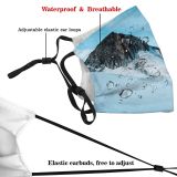 yanfind Icy Adventure Frozen Winter Outdoors Season Snow Slope Travel Mountains Freezing Frosty Dust Washable Reusable Filter and Reusable Mouth Warm Windproof Cotton Face