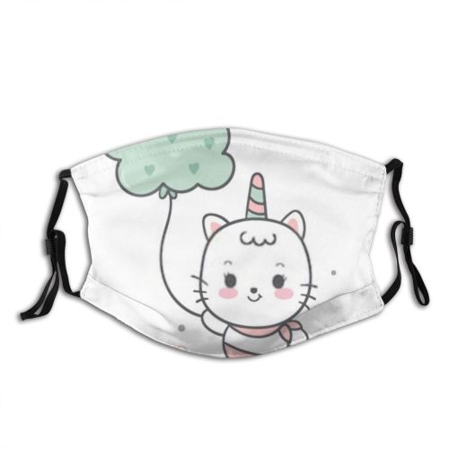 yanfind Hawk Lovely Pony Fashion Kawaii Cat Kitty Comic Cute Fantasy Imaginative Balloon Dust Washable Reusable Filter and Reusable Mouth Warm Windproof Cotton Face