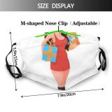 yanfind Attractive Young Worries Cute Sexy Present Dress Cheerful Doodle Female Beautiful Pretty Dust Washable Reusable Filter and Reusable Mouth Warm Windproof Cotton Face