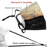 yanfind Power Electrical Supply Sky Morning Sun Transmission Cloud Sunset Sky Overhead Afterglow Dust Washable Reusable Filter and Reusable Mouth Warm Windproof Cotton Face