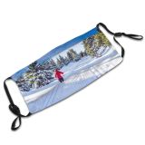 yanfind Country Ski Sport Oberhof Lifestyle Hill Frozen Lifestyles Pursuit Tree Snow Scene Dust Washable Reusable Filter and Reusable Mouth Warm Windproof Cotton Face
