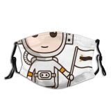yanfind Adventure Moon Young Professional Uniform Cute Job Rocket Mascot Flying Smiling Flag Dust Washable Reusable Filter and Reusable Mouth Warm Windproof Cotton Face