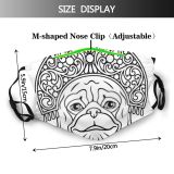 yanfind Isolated Snow Christmas Cute Xmas Winter Zodiac Cap Dog Year Coloring Puppy Dust Washable Reusable Filter and Reusable Mouth Warm Windproof Cotton Face