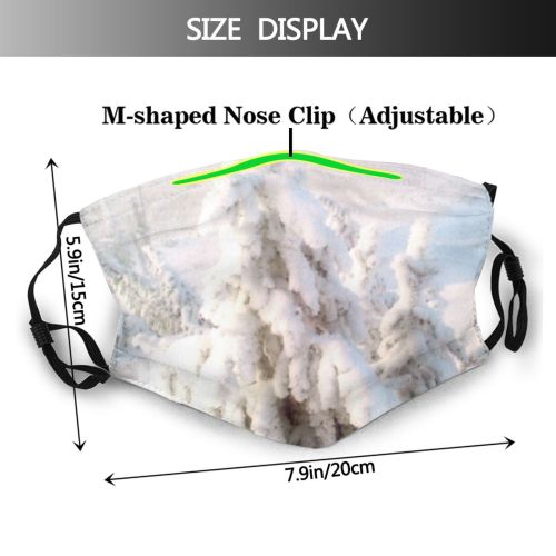yanfind Fir Winter Saskatchewan Geological Tree Tree Plant Frost Winter Freezing Atmospheric Snow Dust Washable Reusable Filter and Reusable Mouth Warm Windproof Cotton Face