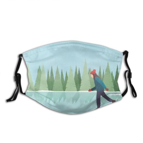 yanfind Ice Sport Knit Frozen Topics Rink Lifestyles Pursuit Tree Skating Warm Carefree Dust Washable Reusable Filter and Reusable Mouth Warm Windproof Cotton Face