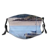 yanfind Vehicle Scotland Coast Sea Boat Coastal Watercraft Landforms Sailboat Anchored Sailing Oceanic Dust Washable Reusable Filter and Reusable Mouth Warm Windproof Cotton Face