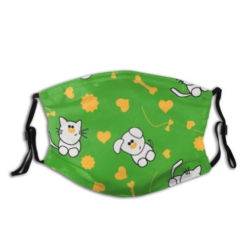 yanfind Cat Seamless Dog Puppy Child Baby Design Fun Kitten Cartoon Dust Washable Reusable Filter and Reusable Mouth Warm Windproof Cotton Face