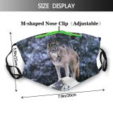 yanfind Coniferous Wolf Tree Snow Forest Archival Winter Snowing Colorado Dust Washable Reusable Filter and Reusable Mouth Warm Windproof Cotton Face