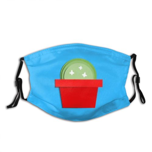 yanfind Cacti Botany Vintage Garden Flora Potted Cartoon Plant Cactus D Decorative Design Dust Washable Reusable Filter and Reusable Mouth Warm Windproof Cotton Face