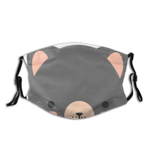 yanfind Fashion Kawaii Little Cat Kitty Comic Cute Cartoons Kid Doodle Baby Design Dust Washable Reusable Filter and Reusable Mouth Warm Windproof Cotton Face