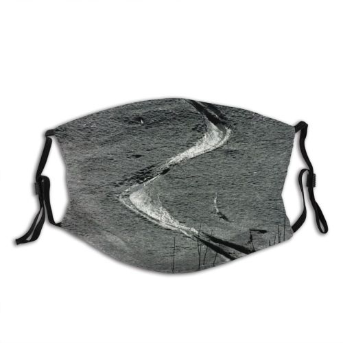 yanfind Winter Texture Tree Sea Wave Dust Washable Reusable Filter and Reusable Mouth Warm Windproof Cotton Face