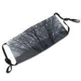 yanfind Winter Frost Trees Twig Plant Tree Branch Plant Frost Winter Atmospheric Freezing Dust Washable Reusable Filter and Reusable Mouth Warm Windproof Cotton Face