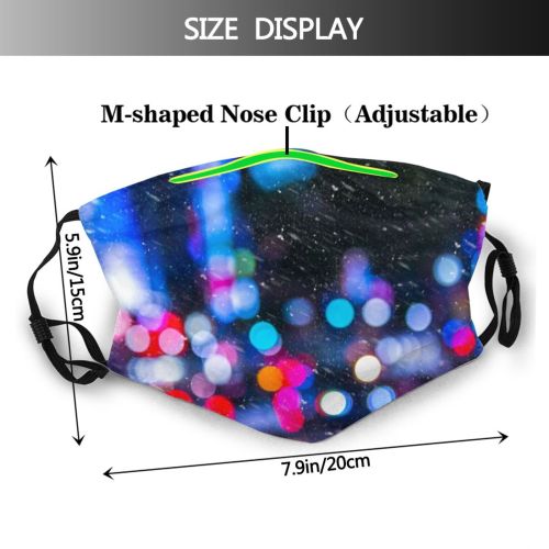 yanfind Ice Electricity Concept Frost Defocused Frozen Falling Effects Tree Night Japan City Dust Washable Reusable Filter and Reusable Mouth Warm Windproof Cotton Face