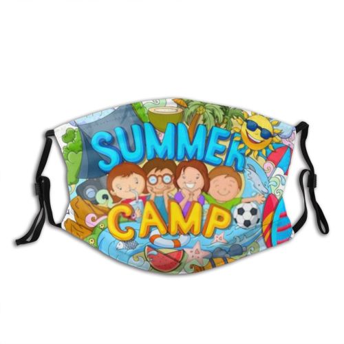 yanfind Camp Fun Leisure Vacation Joy Joyful  Teenage Hiking Playing Lifestyle Friends Dust Washable Reusable Filter and Reusable Mouth Warm Windproof Cotton Face