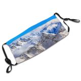 yanfind Ice Glacier Mt. Daylight Frost Mountain Snowy Switzerland Climb Obwalden High Europe Dust Washable Reusable Filter and Reusable Mouth Warm Windproof Cotton Face