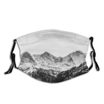 yanfind Ice Steep Shot Glacier Hike Mountain Rock Slopes Panoramic Peaks Capped Majestic Dust Washable Reusable Filter and Reusable Mouth Warm Windproof Cotton Face