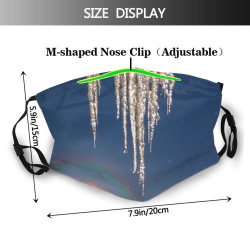 yanfind Winter Sharp Frozen Winter Sun Thaw Transparent Sky Ice Ice Snow Point Dust Washable Reusable Filter and Reusable Mouth Warm Windproof Cotton Face