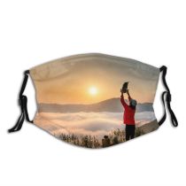 yanfind Idyllic Mountain Slopes Clouds Daytime Tranquil Scenery Sunbeam Sun Peak Outdoors Wilderness Dust Washable Reusable Filter and Reusable Mouth Warm Windproof Cotton Face