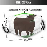 yanfind Isolated Safari Young Comic Cute Bull Wildlife Fauna Baby Design Africa Forest Dust Washable Reusable Filter and Reusable Mouth Warm Windproof Cotton Face