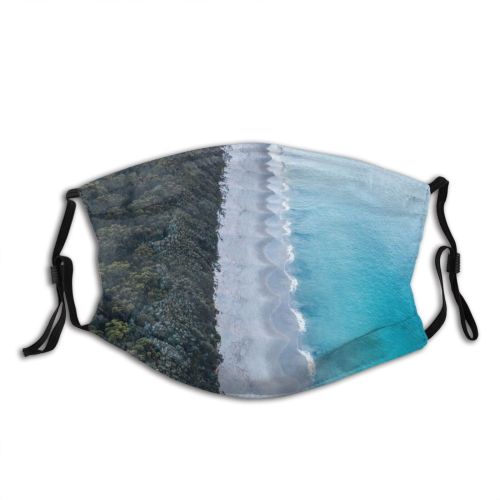 yanfind Idyllic Untouched Tropical Shore Coast Shoreline Beauty Sea Coastline Summertime Aqua Daytime Dust Washable Reusable Filter and Reusable Mouth Warm Windproof Cotton Face