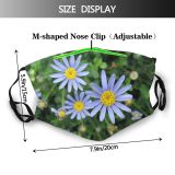 yanfind Plant Aster Heath Daisy Plant Marguerite Flower Flowers Flowering Daisy Chamomile Smooth Dust Washable Reusable Filter and Reusable Mouth Warm Windproof Cotton Face